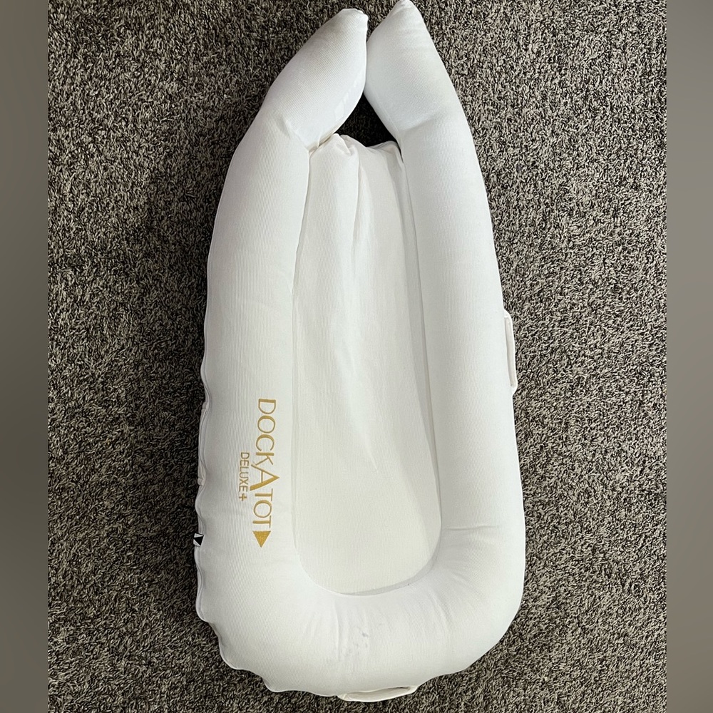 Dock A Tot Deluxe+ Baby lounger Pillow with extra cover